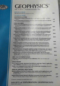 Image of Geophysics: Journal of the Society of Exploration Geophysicist Vol. 71, No. 6 Ed. November-December 2006
