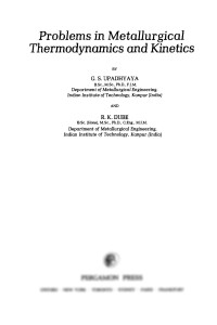Image of Problems in Metallurgical Thermodynamics and Kinetics